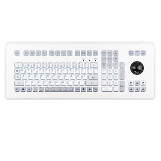 FOIL-COVERED DESKTOP KEYBOARD WITH ROBUST SHORT-TRAVEL KEYS AND 35MM TRACKBALL Image
