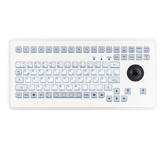 COMPACT FOIL-COVERED DESKTOP KEYBOARD WITH ROBUST SHORT-TRAVEL KEYS AND 38MM TRACKBALL Image