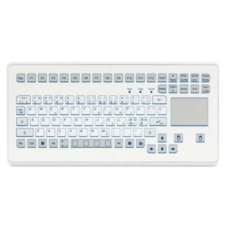 COMPACT FOIL-COVERED DESKTOP KEYBOARD WITH ROBUST SHORT-TRAVEL KEYS AND TOUCHPAD Image