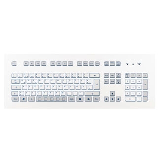 COMPACT MEMBRANE-COVERED FRONT-MOUNTED KEYBOARD WITH ROBUST SHORT-TRAVEL KEYS AND NUMERIC KEYPAD Image
