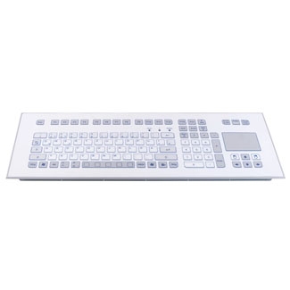 COMPACT FRONT-MOUNTED MEMBRANE KEYBOARD WITH ROBUST SHORT-TRAVEL KEYS, TOUCHPAD AND EDGE PROTECTION Image