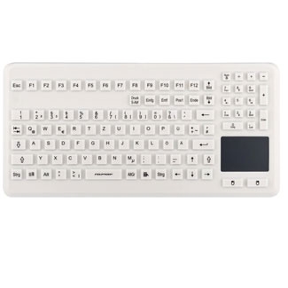 Image of INDUPROOF® ADVANCED - RUGGED, WATER- AND DUST-PROOF SILICONE KEYBOARD WITH INTEGRATED TOUCHPAD