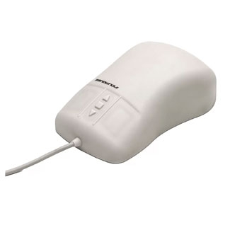 Image of INDUMOUSE® PRO - WATER- AND DUSTPROOF SILICONE MOUSE FOR USE IN HYGIENIC AREAS WITH PLASTIC BASE PLATE