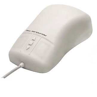 Image of INDUMOUSE® PRO - WATER- AND DUSTPROOF SILICONE MOUSE FOR USE IN INDUSTRIAL AREAS WITH ALUMINIUM BASE PLATE