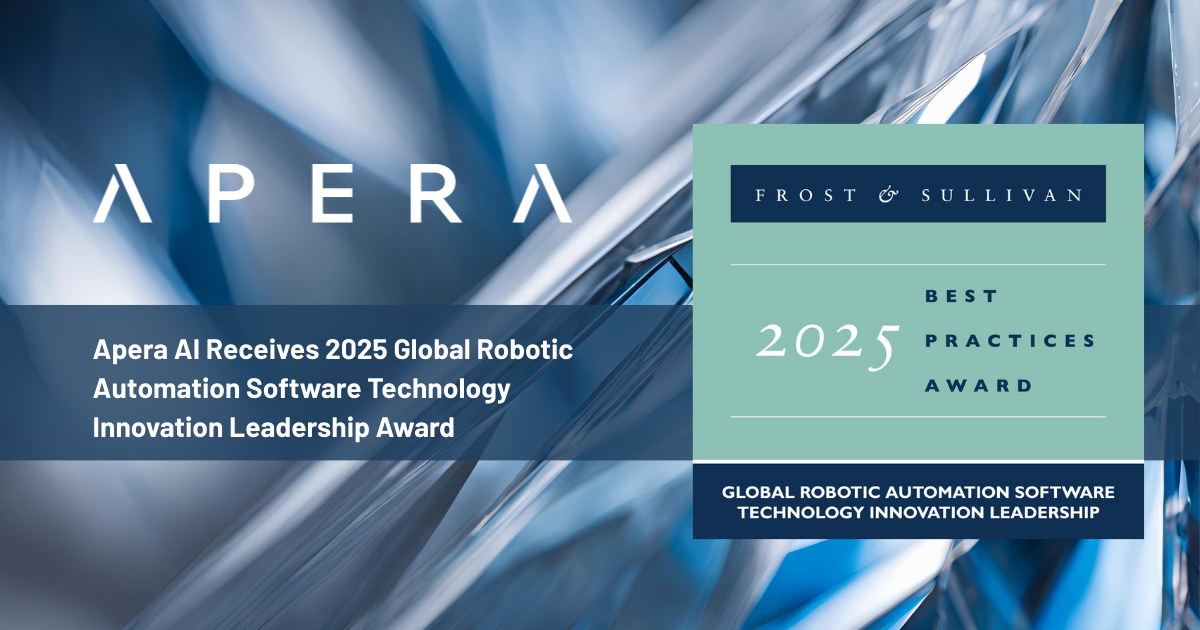 Apera AI Receives Frost & Sullivan’s 2025 Technology Innovation Award for Excellence in Best Practices in the Global Robotic Automation Software Industry