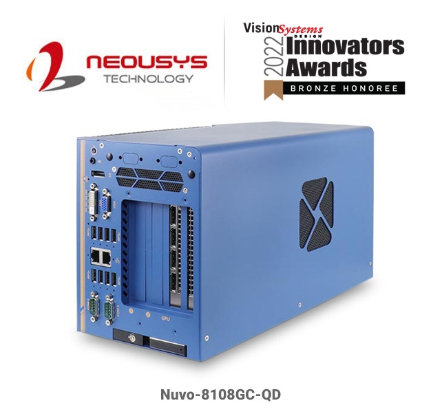 Neousys Technology honored by Vision Systems Design 2022 Innovators Awards Program