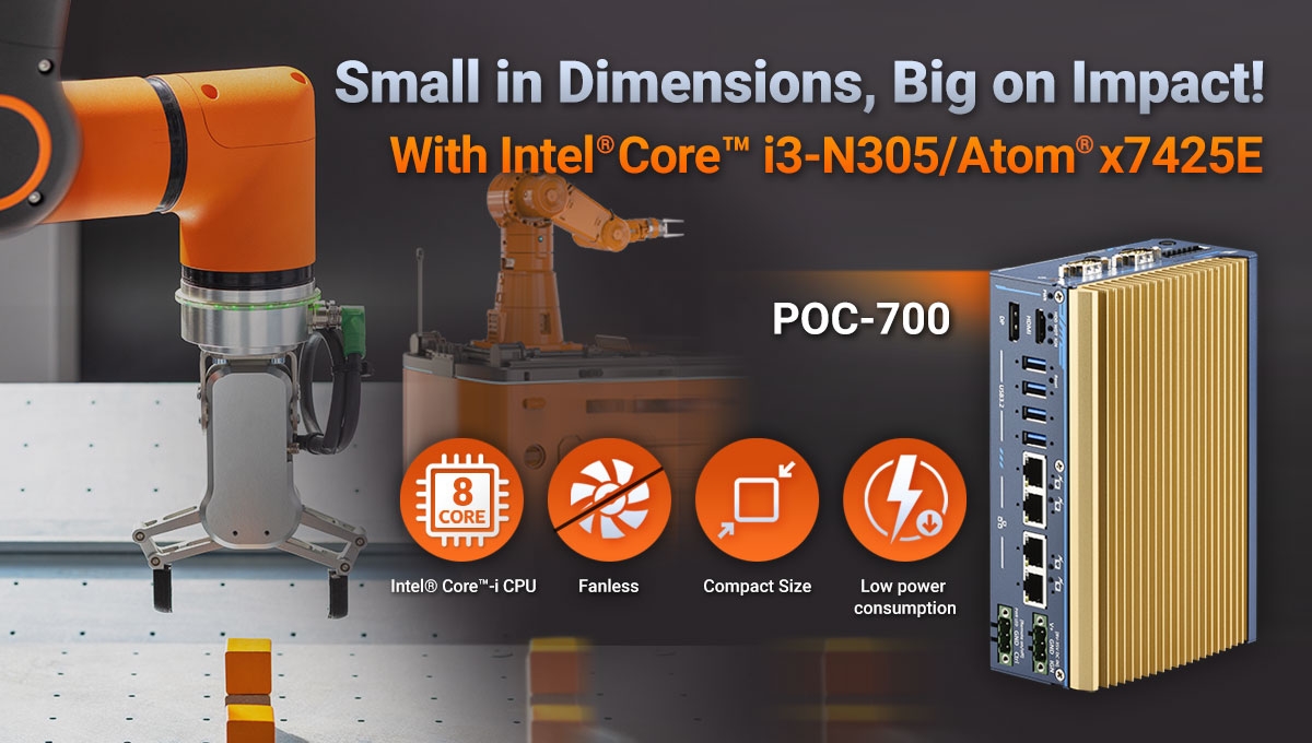 Neousys Launches One of Industry’s First Core i Ultra-compact Fanless Embedded Computers, POC-700 Series!