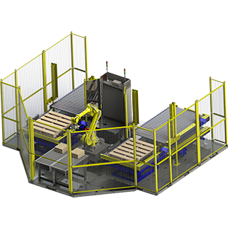 APT MOD-PAL® Modular Palletizer - 2 in 2 out over\under conveyor Image