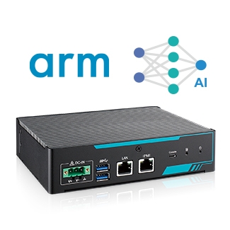 Image of 24-core Foxconn Cortex-A53 MPU with Hailo/Lightspeeur AI Accelerator Card, Arm-based Edge AI Computing System