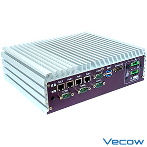 Image of Extended Temp., Quad-Core, Fan-less Embedded System with 4-Port GigE PoE+