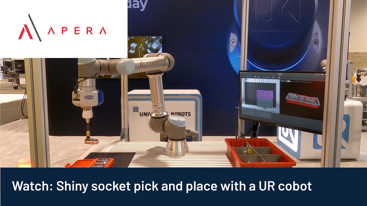 Socket bin pick and place with a UR5 cobot—see how vision works with a changing placement location!