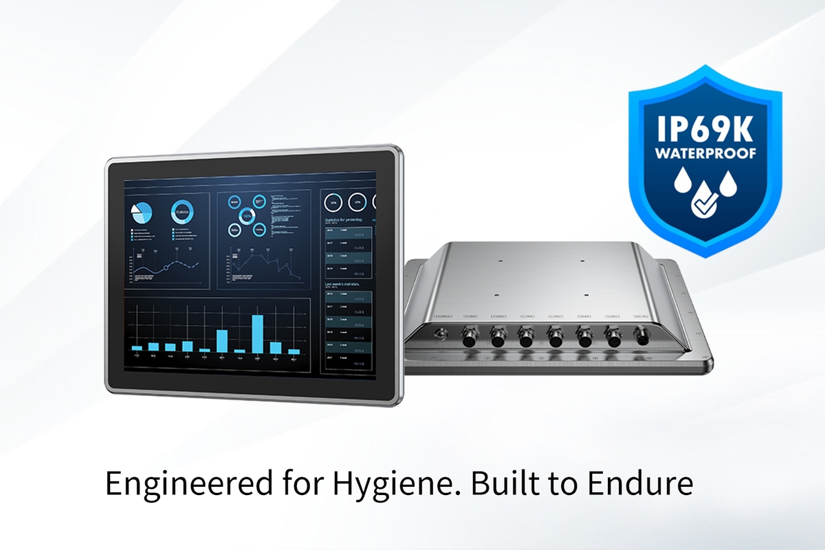 Darveen IP69K SPC-9185 and SPC-9210 Stainless Steel Panel PCs Fulfill Demands of Food and Pharma Industries