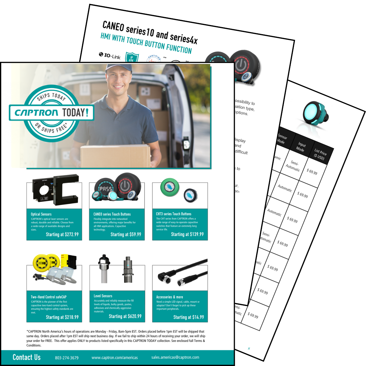 CAPTRON North America Launches “CAPTRON TODAY”: Same-Day Shipping on Industrial Sensors or It Ships Free