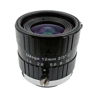 2/3 inch 12mm C-Mount Lens 5MP Adjustable Aperture Image