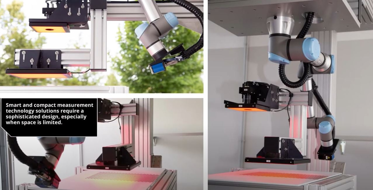 Robot Checks 3D Geometries of White Products in a Compact Space