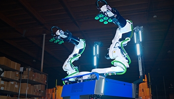 Kawasaki Develops Robotic Arm for Dexterity, a U.S. Unicorn Company – Installed on “Mech,” the World’s First AI Vanning Robot for Logistics Sector.