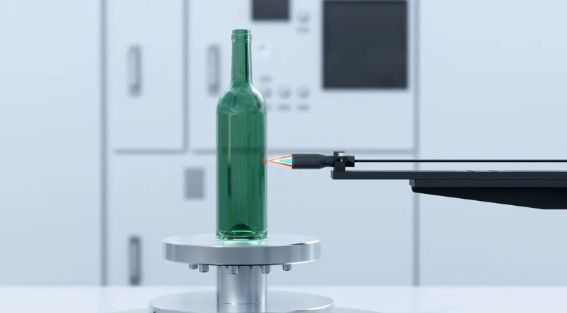 Beer Bottle Thickness Measurement with SinceVision SCI10015 Spectral Confocal Displacement Sensor