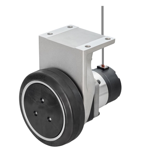 24V Geared Brushless DC Motor with Wheel Image