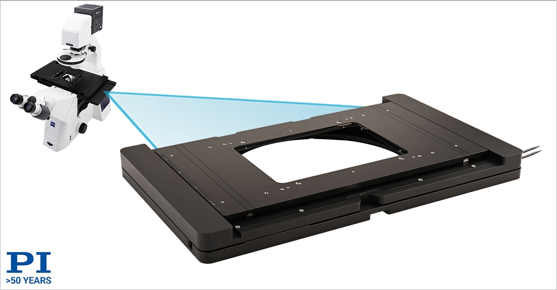Improved Imaging: Inverted Microscope XY Stage Democratizes Piezo Motor Advantages: Low Profile, 10nm Resolution, High Stability