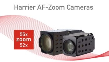 55x and 52x optical zoom options added to Harrier range of autofocus-zoom cameras