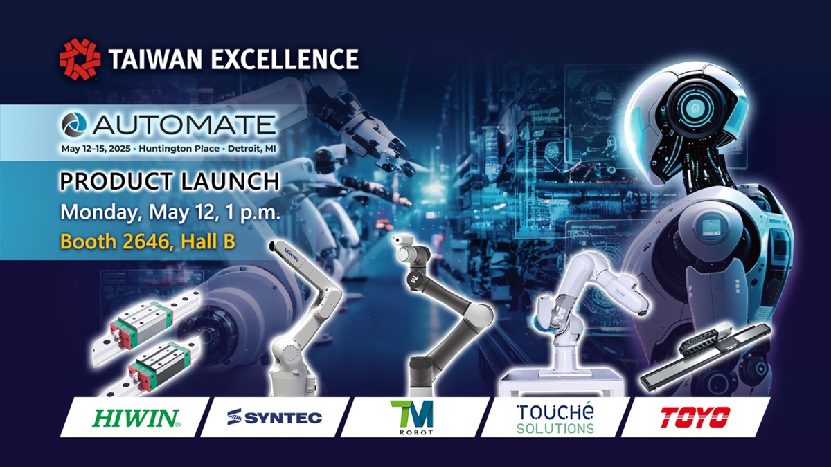 Taiwan Excellence to introduce 15 award-winning Taiwanese advanced technology brands at AUTOMATE 2025