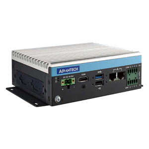 Image of AI Inference System based on NVIDIA Jetson NX. Fanless compact design for edge AI inference in smart city and manufacturing applications.