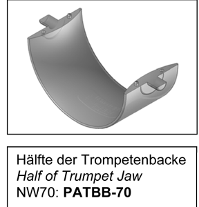 Trumpet Jaw for PADGB-70 Rotary Fork Image