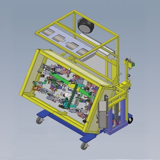 Rear Glass Automated Soldering Assembly Fixture Image