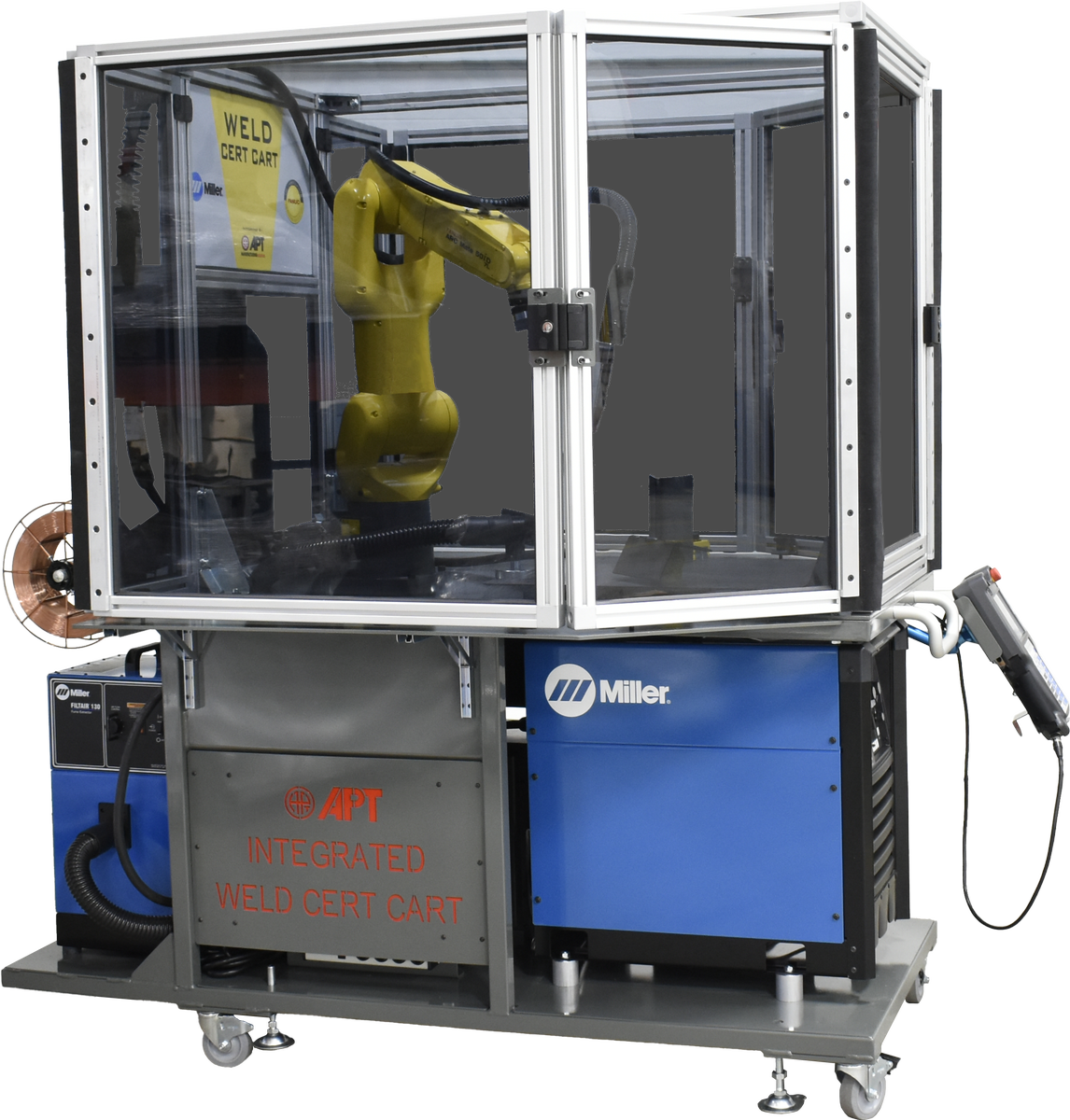 MILLER ELECTRIC, FANUC, AND APT MANUFACTURING PRESENT THE WELD CERT CART INDUSTRIAL TRAINER
