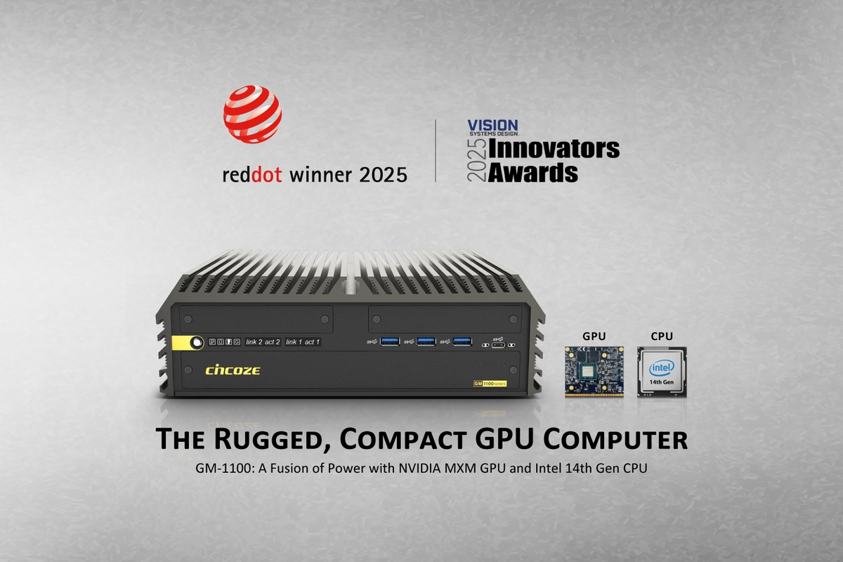 Double Glory! Cincoze MXM GPU Computer Wins Red Dot Design and Vision Systems Design Innovators Awards