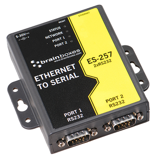 Image of 2 Port RS232 Ethernet to Serial Adapter (ES-257)
