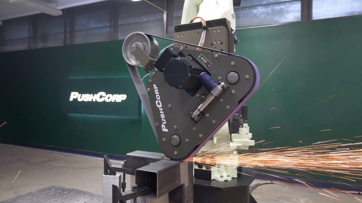 Automated Weld Grinding with PushCorp's Robotic Belt Sander