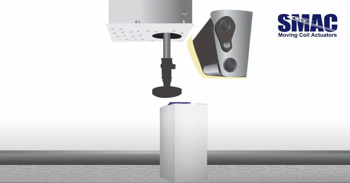 Automated Label Applicator with SMAC Moving Coil Actuators