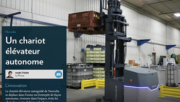 Noovelia Featured in La Presse: An Autonomous Forklift