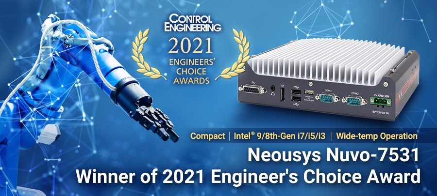 Neousys Nuvo-7531 Wins Control Engineering Engineers' Choice Award