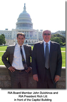 RIA Board Member John Dulchinos and RIA President Rich Litt in front of the Capitol Building