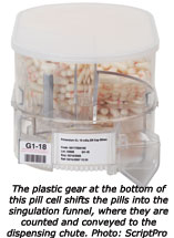 Pill cell for pharmaceutical dispensing