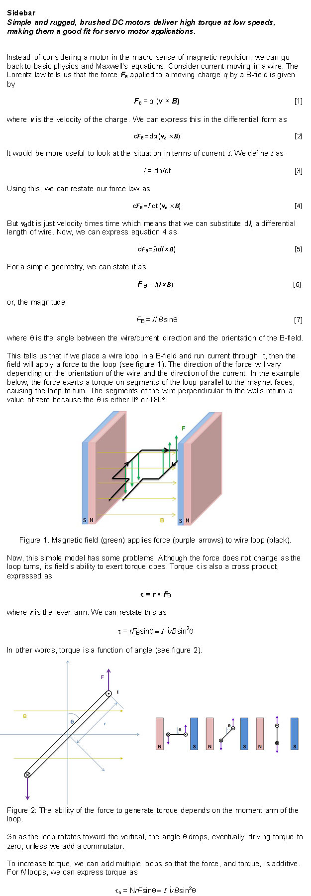 Sidebar - Tutorial: Brushed DC Motors