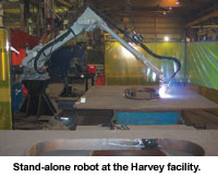 Stand-alone robot at the Harvey facility.