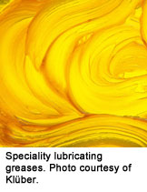 Speciality lubricating greases. Photo courtesy of Klüber.