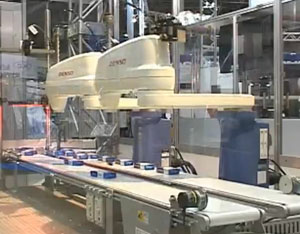 DENSO four-axis SCARA robots perform high-speed material handling