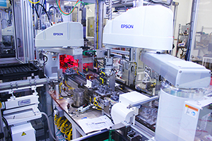 Epson robots in machine