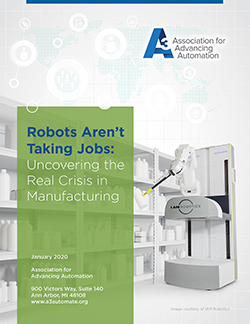 Cover of whitepaper Robots Aren't Taking Jobs: Uncovering the Real Crisis in Manufacturing