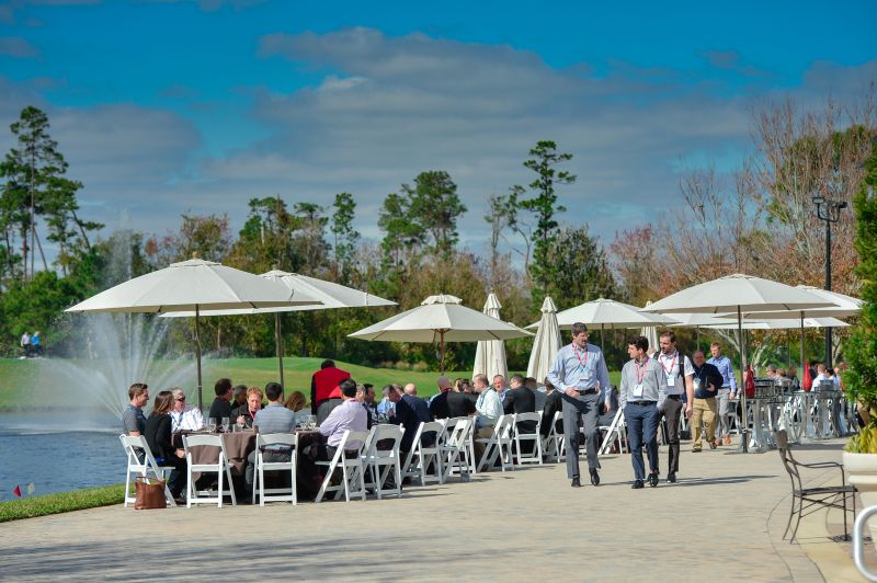 crowd outdoors at A3 Business Forum