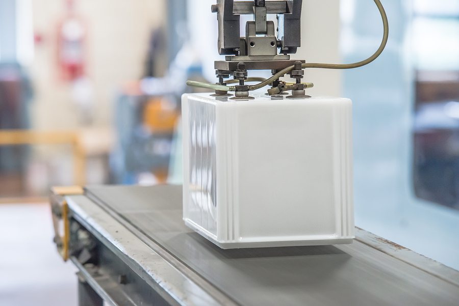 Industrial Robot Working In Factory