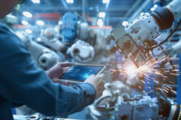 robotic welding with screen controller