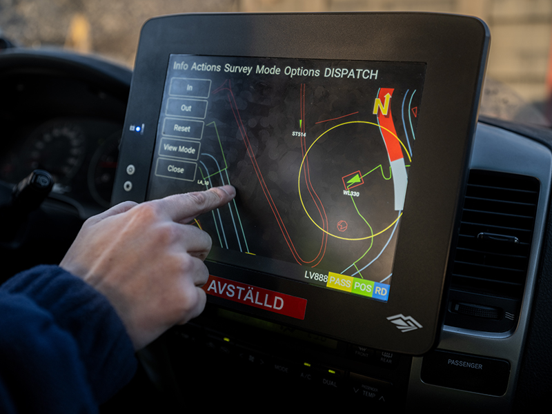 Autonomous vehicle control screen