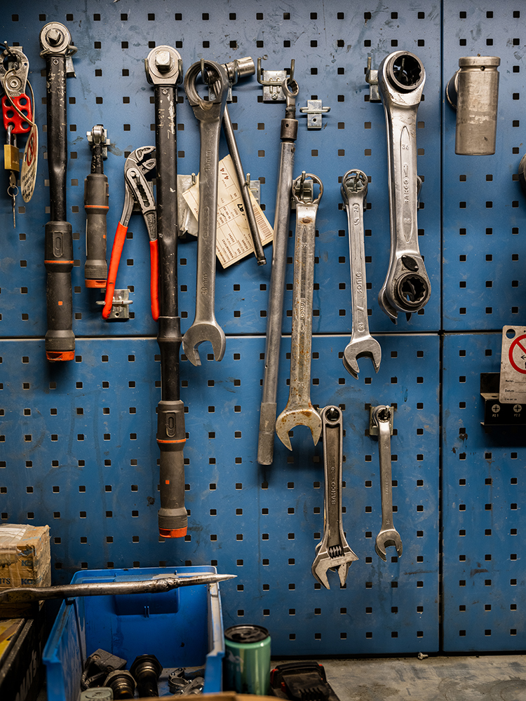Tools in workshop