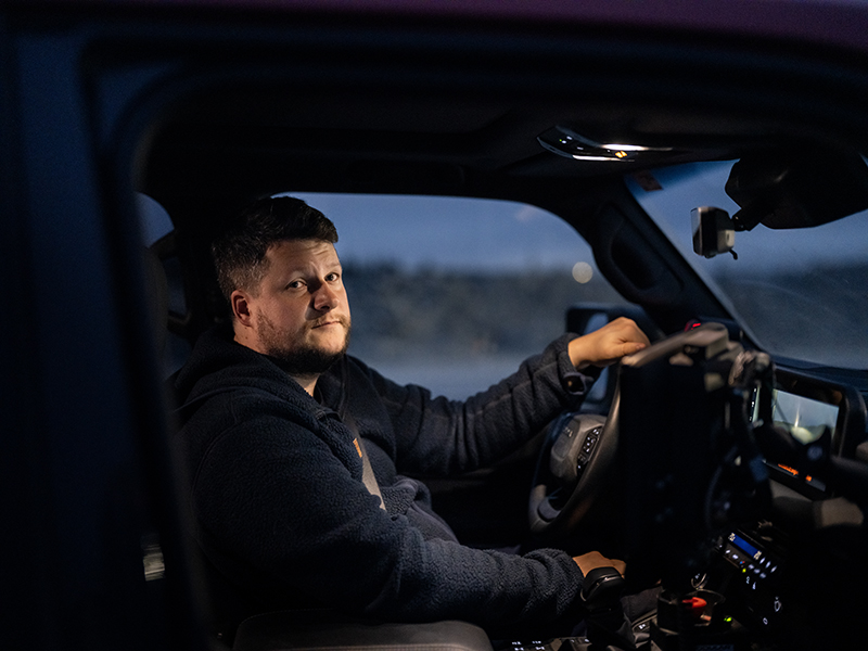 Pit patroller in truck
