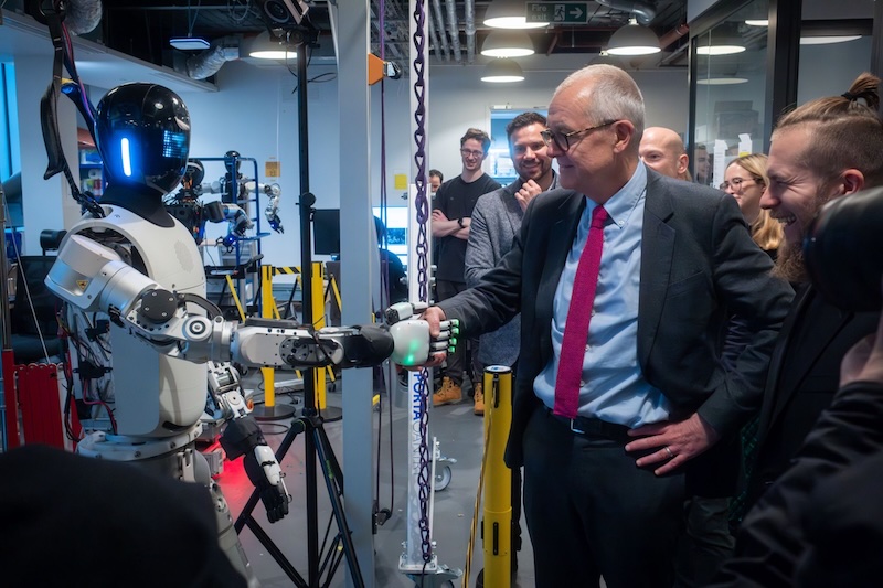 Humanoid robot handshake